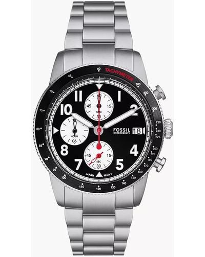 Fossil Sport Tourer Chronograph Stainless Steel Watch - White