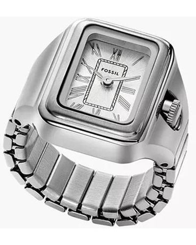 Fossil Raquel Watch Ring Two-hand Stainless Steel - White