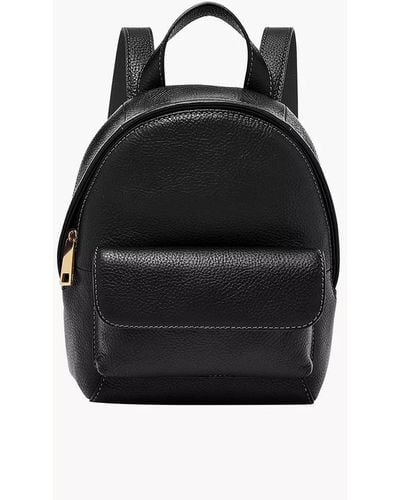 Fossil Blaire Leather Mini Backpack - Black