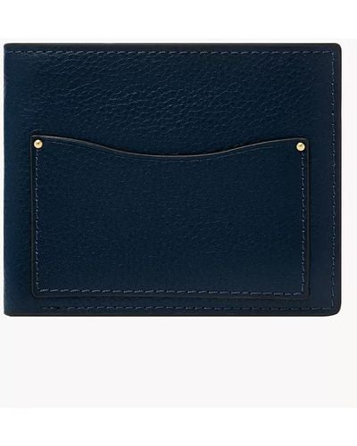 Fossil Anderson Coin Pocket Bifold - Blue