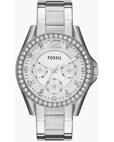 Fossil Riley Stainless Steel Bracelet Watch 38mm Es3202 - Metallic