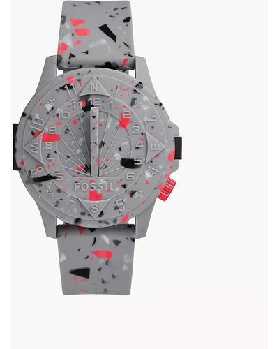 Fossil Staple X Limited Edition Automatic Pigeon Grey Silicone Watch