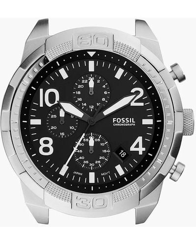 Fossil Bronson Chronograph Stainless Steel Watch Case - Metallic