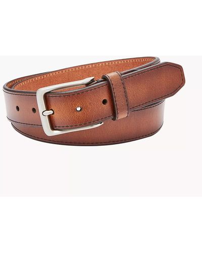Fossil Griffin Leather Casual Jean Every Day Belt - Brown