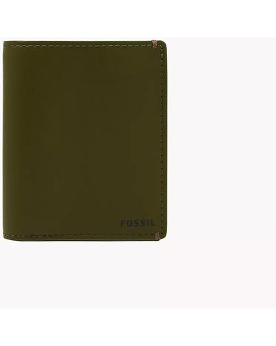 Fossil Joshua Vegan Cactus Slim Minimalist Bifold Front Pocket Wallet - Green