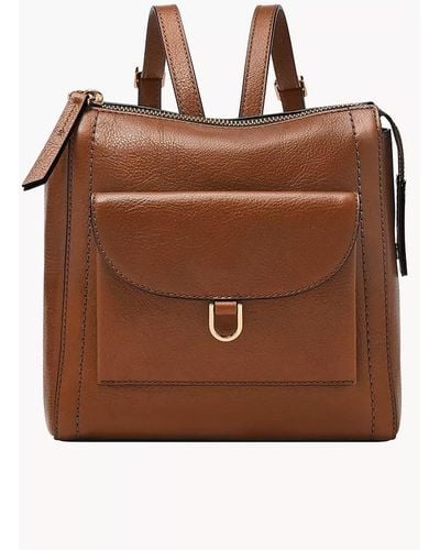 Fossil Parker Leather Mini Backpack - Brown
