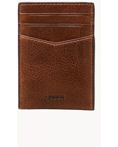 Fossil Andrew Card Zip Case Wallet - Brown