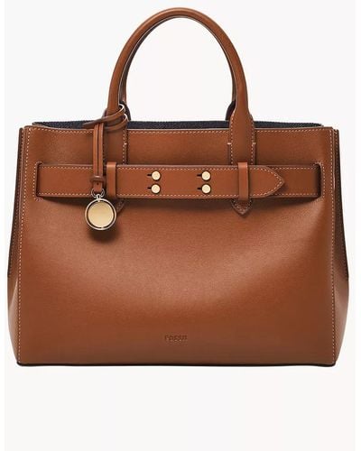 Fossil Gilmore Leather Carryall - Brown