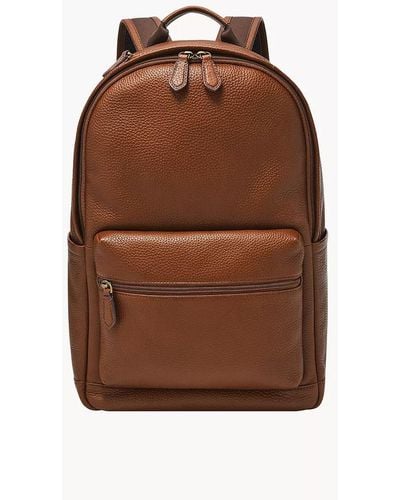 Fossil Buckner Leather Backpack - Brown