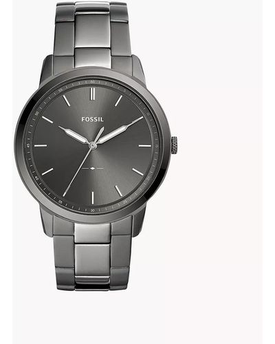 Fossil The Minimalist Three-hand Smoke Stainless Steel Watch - Multicolour