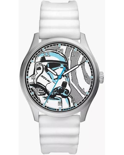 Fossil Special Edition Star Warstm Stormtrooper Three-hand White Silicone Watch - Metallic