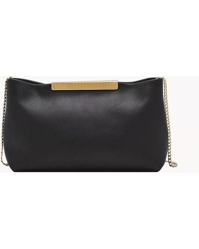 Fossil Penrose Leather Pouch Clutch - Black