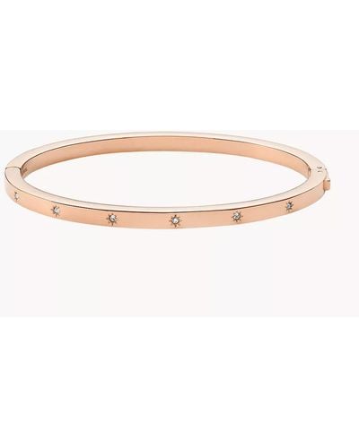 Fossil Rose Gold-tone Chain Bracelet - Brown