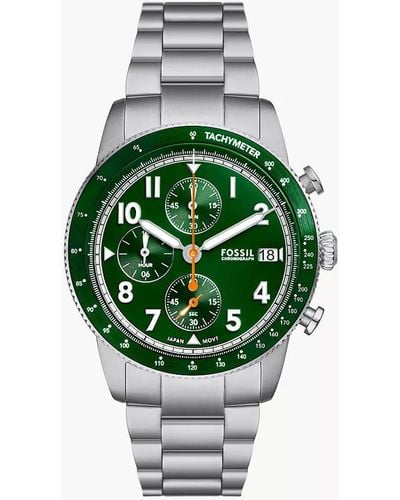 Fossil Sport Tourer Chronograph Stainless Steel Watch - Green