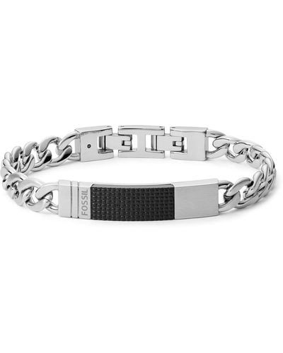 Fossil Stainless Steel Chain Or Cuff Bracelet - White