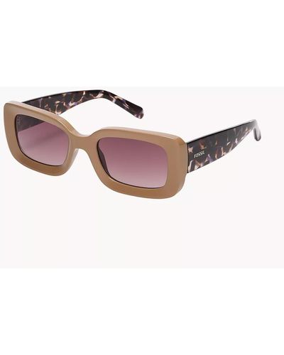 Fossil Ivy Rectangle Sunglasses - Pink