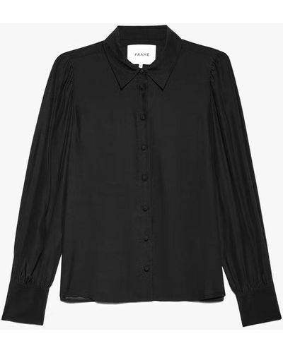 FRAME Victorian Button Up Blouse - Black