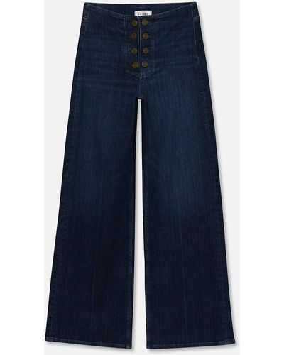 FRAME Le Slim Palazzo Sailor Pant - Blue