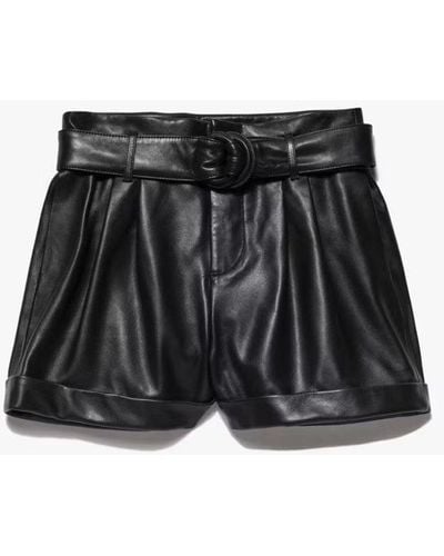 FRAME Paperbag Leather Short - Black