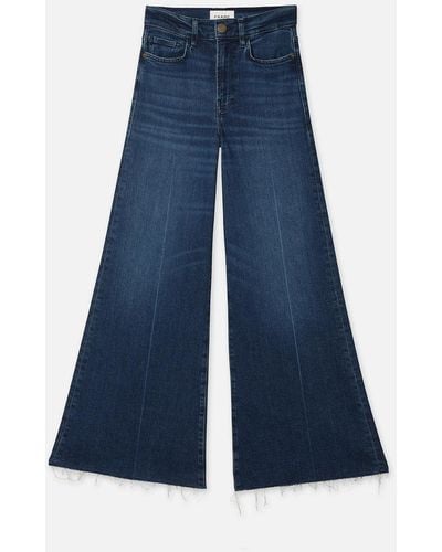 FRAME Le Palazzo Crop Raw Fray - Blue