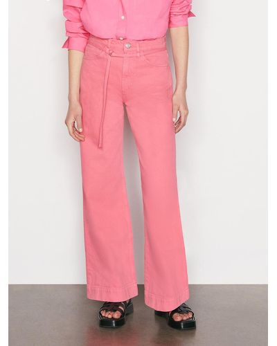 FRAME High Rise Baggy Pant - Pink