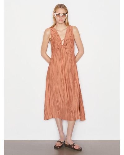 FRAME Cinched Crinkle Dress - Multicolour