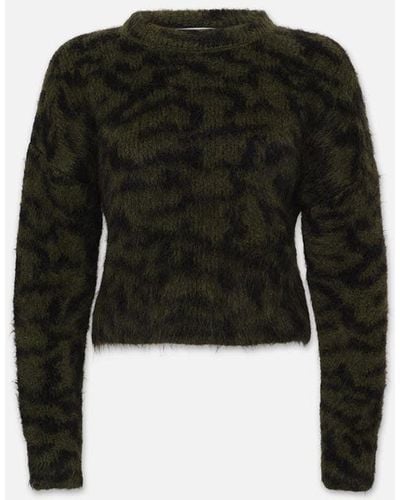 FRAME Abstract Jacquard Crew - Green