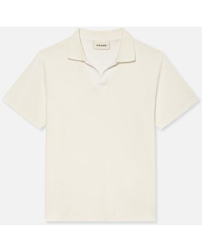 FRAME Jacquard Polo - White