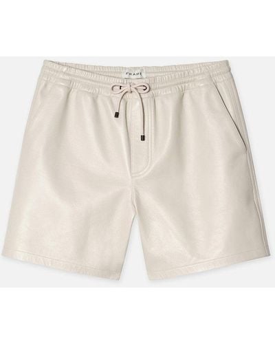 FRAME Leather Volley Short - Natural