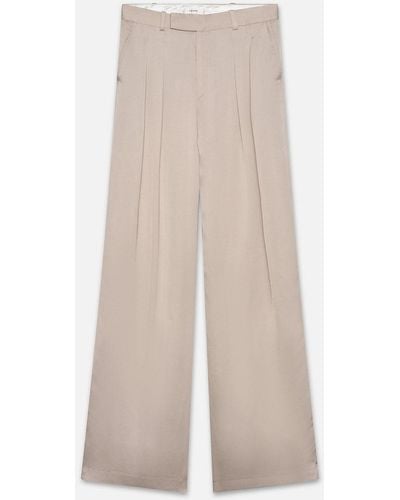 FRAME Pleated Mid Rise Trouser - White