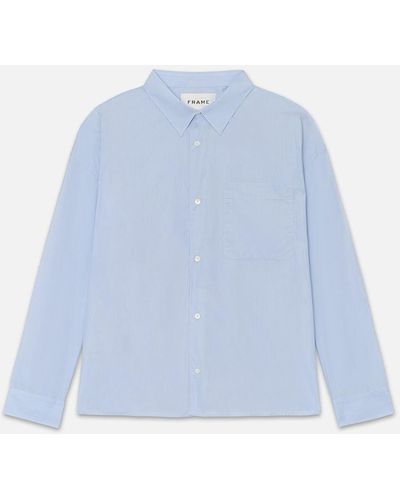 FRAME Relaxed Cotton Shirt - Blue