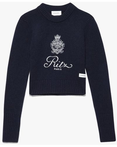 FRAME Ritz Cashmere Sweater - Blue