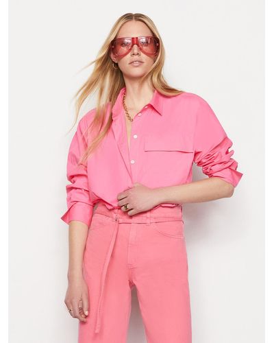 FRAME The Oversized Vacation Shirt - Pink