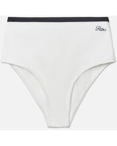 FRAME Ritz Bikini Bottom - White