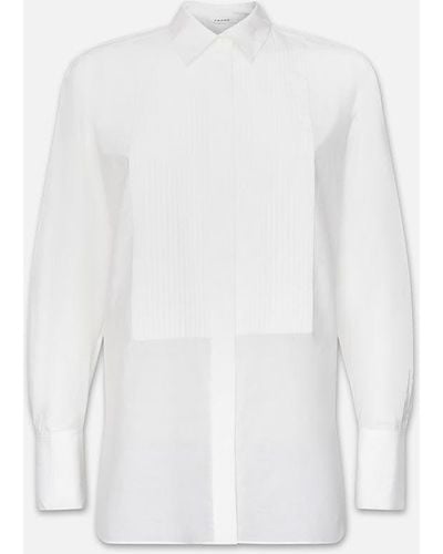 FRAME The Oversized Tuxedo Shirt - White