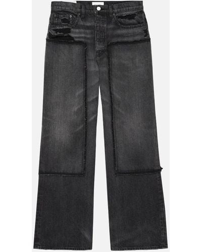 FRAME Extra Wide Leg Jean Patched - Black