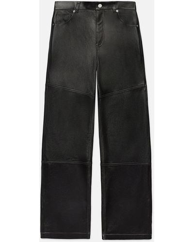 FRAME Leather Trouser - Black