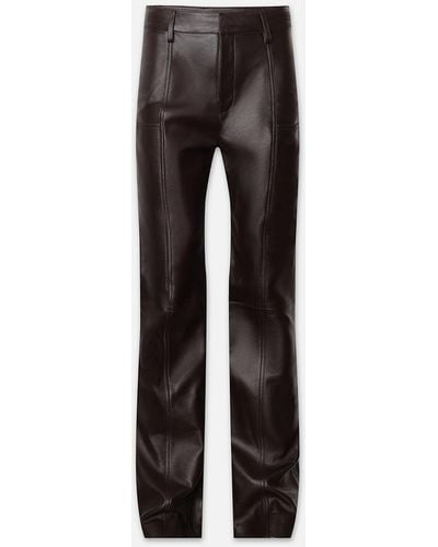 FRAME Seamed Leather Pant - Black
