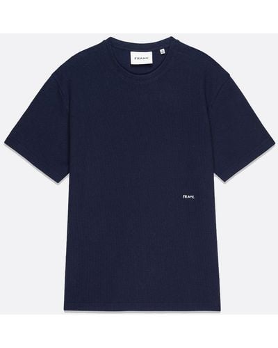 FRAME Jacquard Relaxed Tee - Blue