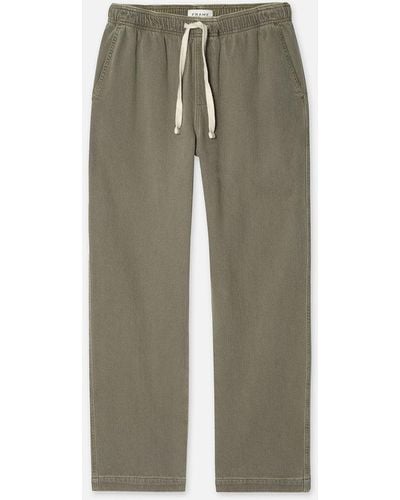 FRAME Textured Terry Travel Pant - Green