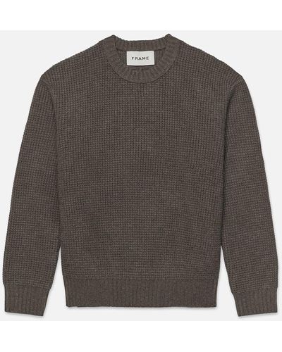 FRAME Wool Crewneck Sweater - Gray