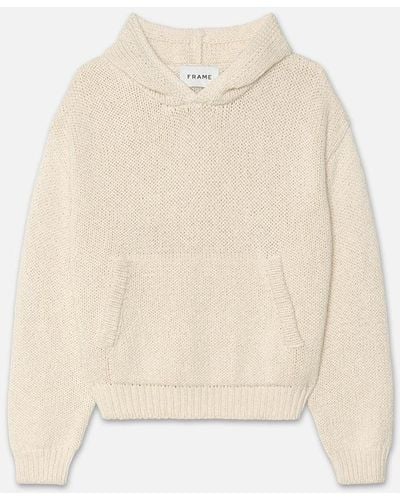 FRAME Chunky Hoodie Sweater - White