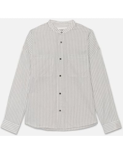 FRAME Relaxed Striped Shirt - White