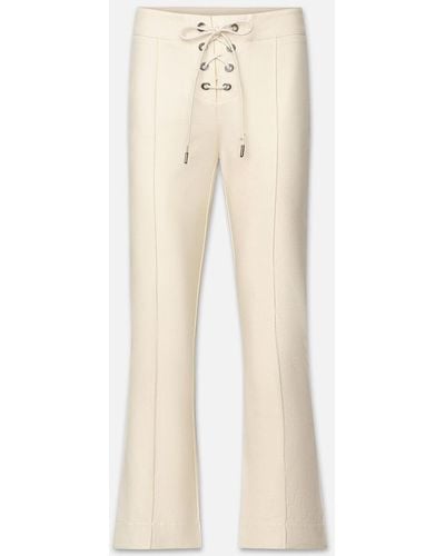 FRAME Lace Up Ankle Trouser - Natural