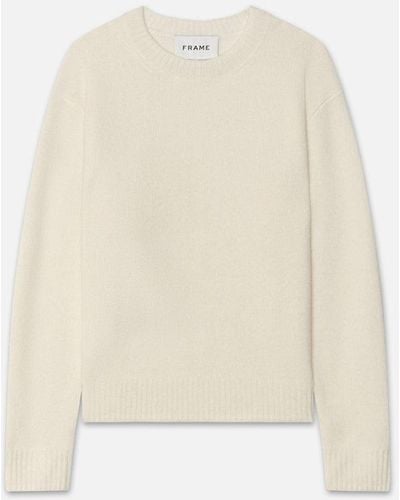 FRAME Lightweight Cashmere Silk Sweater - White