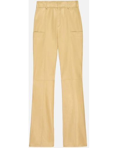 FRAME Seamed Leather Pant - Yellow