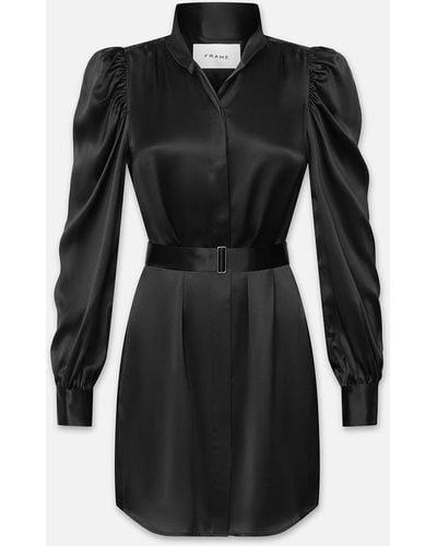 FRAME Gillian Long Sleeve Mini Dress - Black