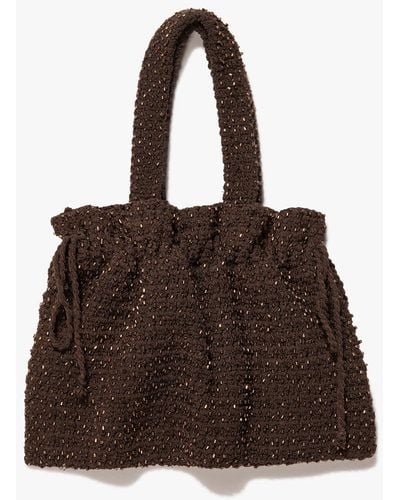 FRAME Beaded Crochet Bag - Brown