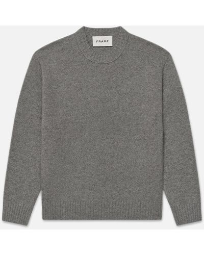 FRAME The Cashmere Crewneck Sweater - Grey