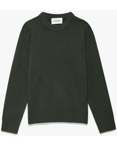 FRAME The Cashmere Crewneck Sweater - Green